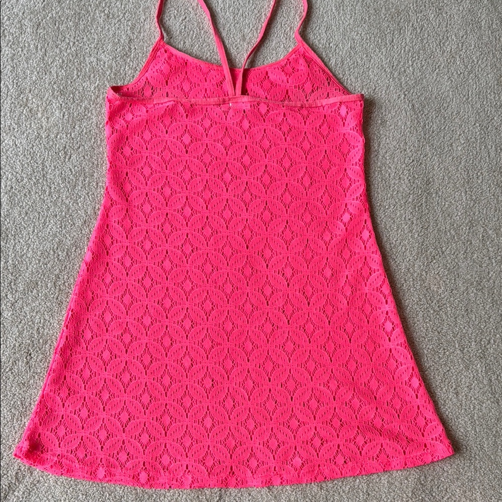 SO Vibrant Pink Lace Dress - Picture 8 of 11